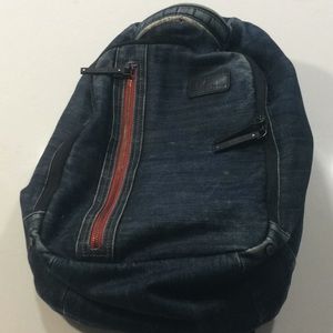 Tumi denim laptop backpack